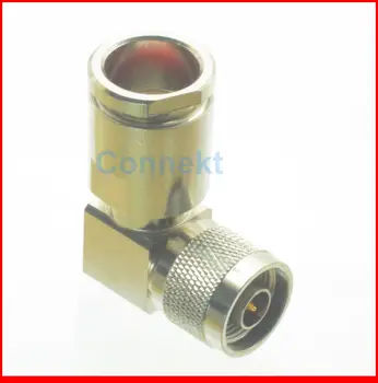

N male plug center right angle clamp LMR600 cable RF connector