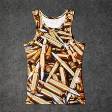 Модные топы на бретелях с объемным принтом пуль для детей, мужчин и женщин, майка для подростков, хлопковая футболка, свободная одежда унисекс