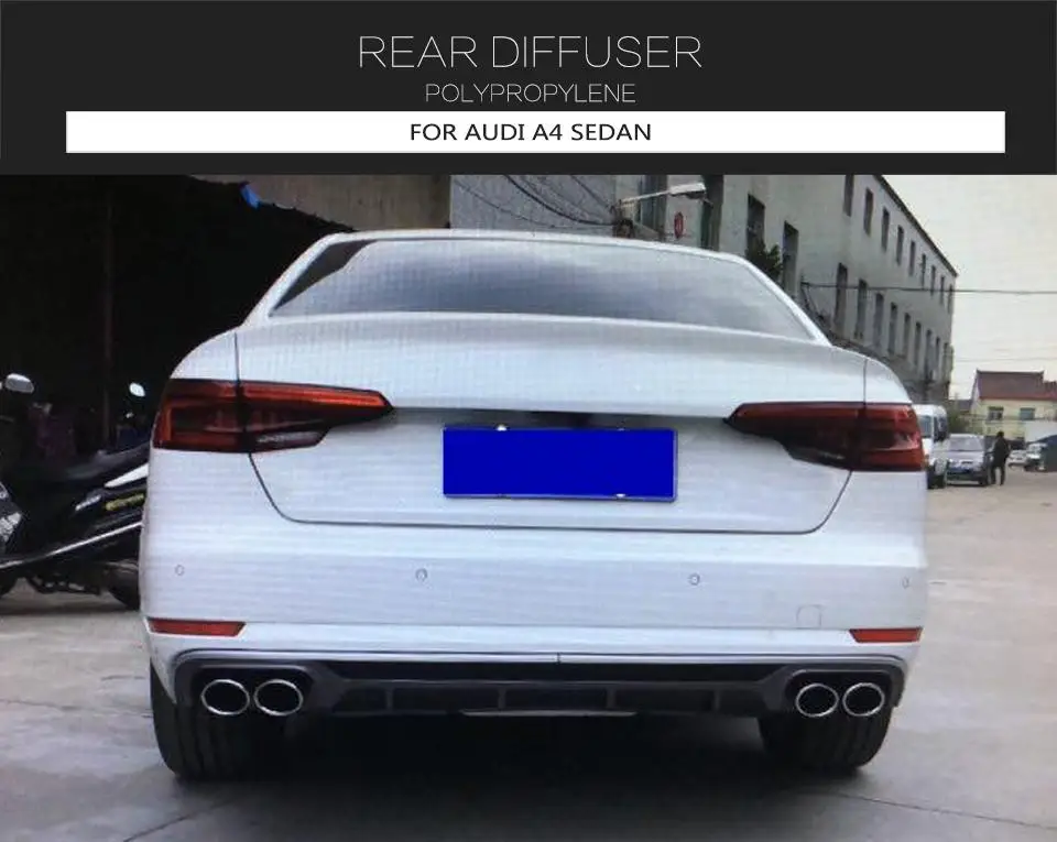 PP задний Шмель диффузор спойлер для Audi A4 седан Стандартный 4 двери- Автомобильный задний спойлер
