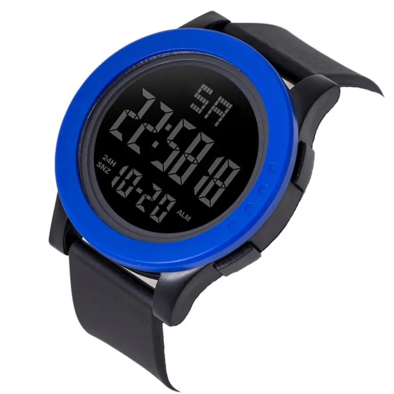 HONHX Модные мужские спортивные часы светодиодный водонепроницаемые цифровые военные роскошные часы с датой наручные часы с будильником