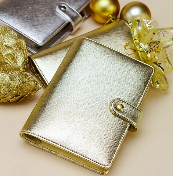

dokibook original A5& A6 PDA 6 hole loose-leaf notebook diary hand books native silver & gold
