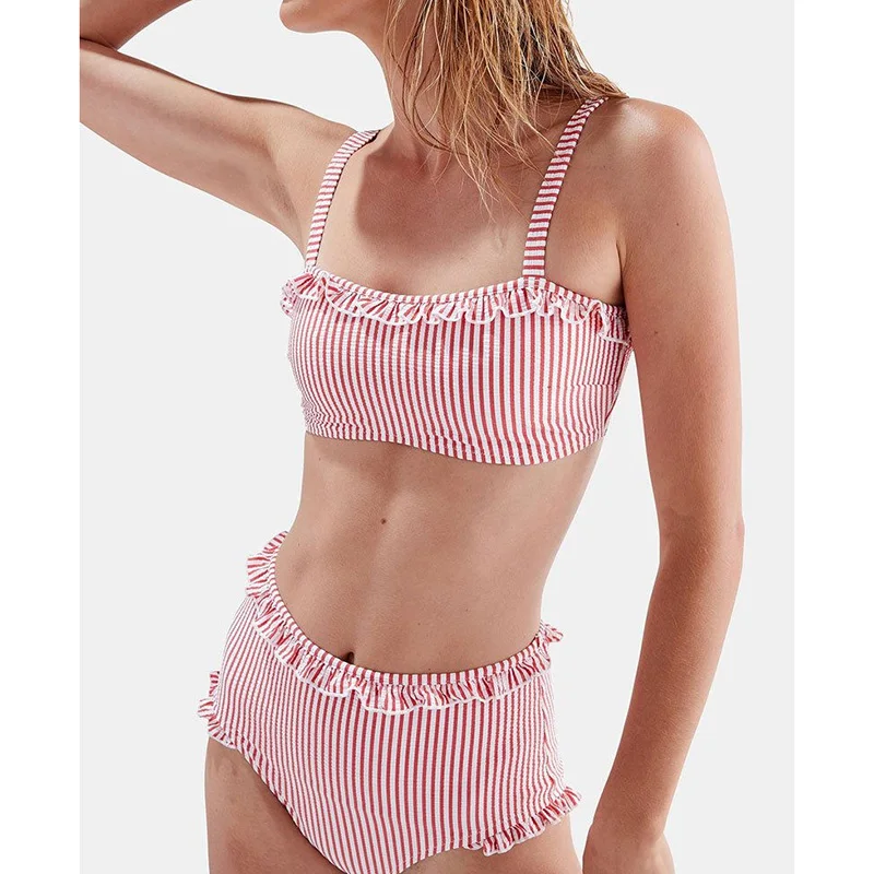 

Sexy Striped Swimsuit for Women High Waist Bikini 2019 Push Up Swimwear Women Bathing Suit Bikini Set Brazilian Maillot De Bain