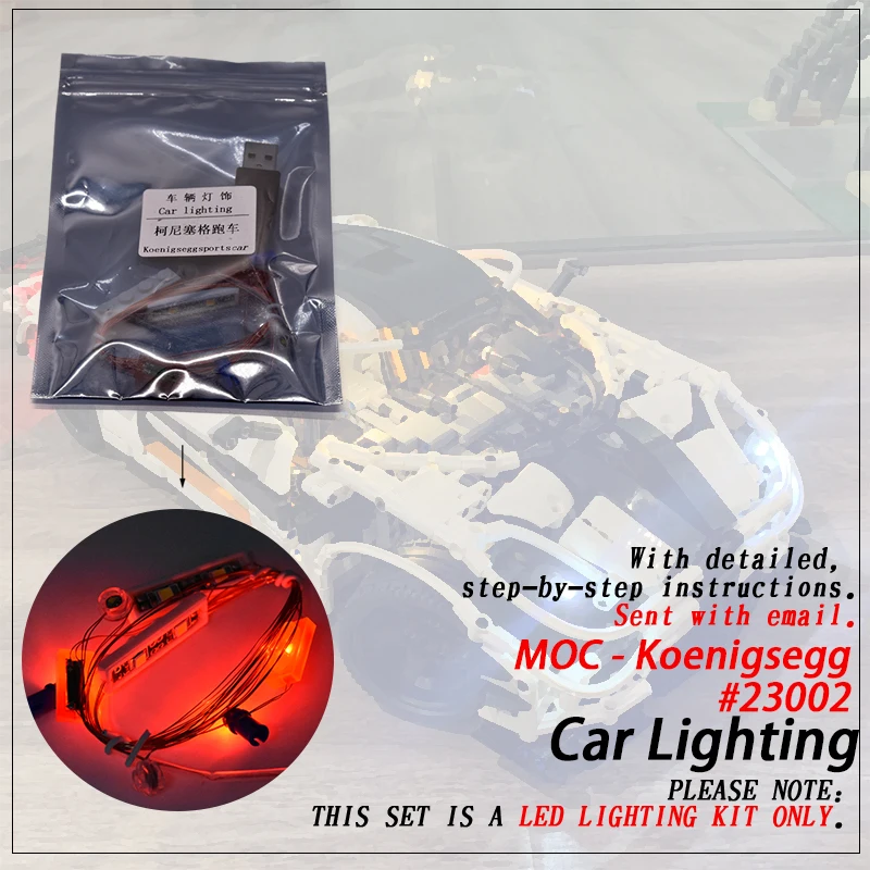 

Led Light Set (only light included ) For legoings MOC 4789 Koenigsegg Super Car Compatible 23002 Technic Building Blocks Bricks