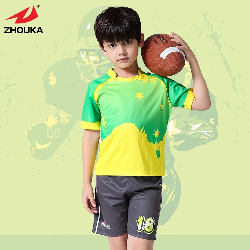 Image Hot sale High Quality Kids short sleeve Full sublimation Rugby jerseys