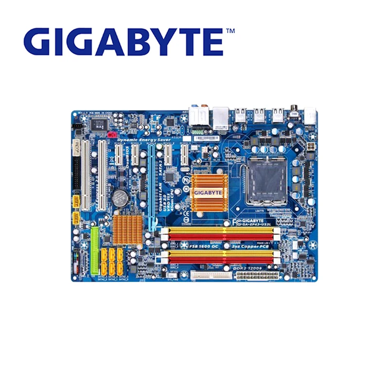 LGA 775 DDR2 For Intel P43 Used Gigabyt GA-EP43-US3L 100% Original Motherboard Desktop Computer Mainboard EP43-US3L EP43 US3L LGA 775 DDR2 For Intel P43 Used Gigabyt GA-EP43-US3L 100% Original Motherboard Desktop Computer Mainboard EP43-US3L EP43 US3L