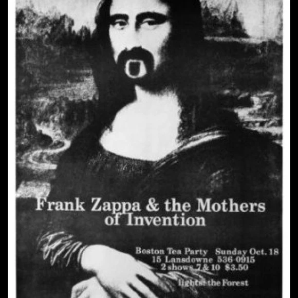 Frank Zappa Mona Lisa Laminated & Framed Poster (24 X 36)
