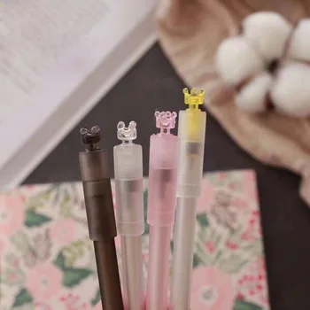 

2X Fresh Little Prince Crown Head Velvet Gel Pen Rollerball Pen School Office Supply Student Stationery 0.5mm Black Ink