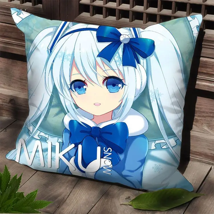 

Hobby Express Anime Snow Miku Square Pillow Case Dakimakura SPC11