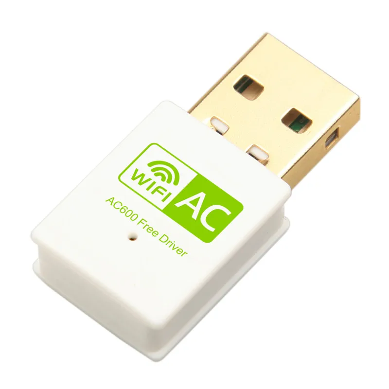 Белый KEBIDU беспроводной USB Wifi адаптер AC 600 Мбит/с Wi-Fi адаптер 2,4G 5G сетевая карта антенна Wifi приемник USB Ethernet Wifi ключ - Цвет: Белый