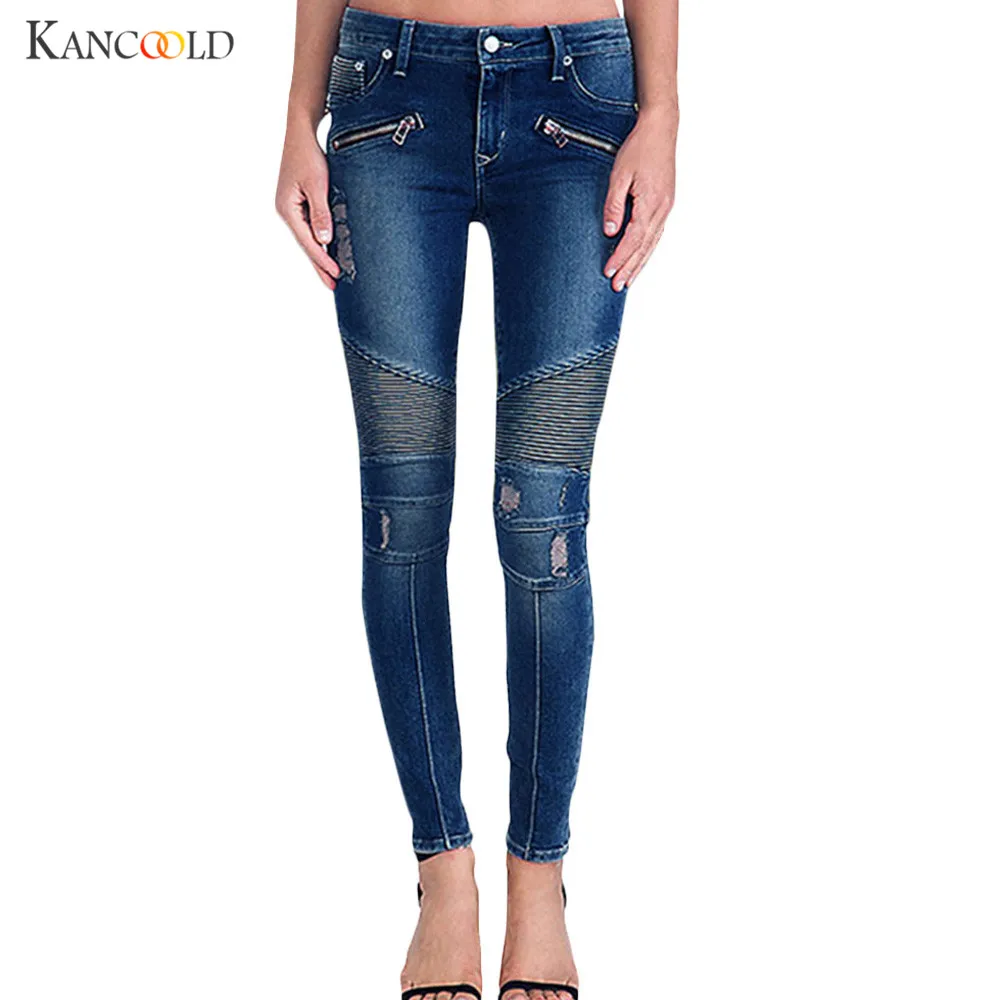 Aliexpress.com : Buy Black Motorcycle Biker Zip Jeans