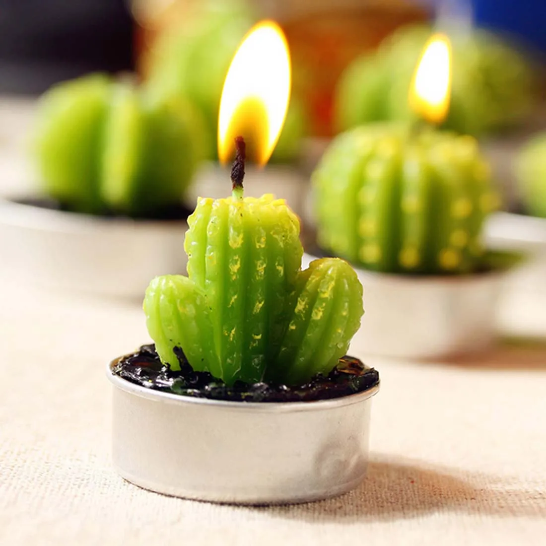 Scented Candles Green Plants Candle Decoration Cactus Candles For