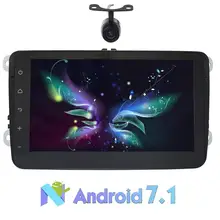 Android 7.1 Nougat OS Autoradio 2 Din 8″ con 1024600 HD Digital Touch Screen Car Stereo GPS Navi Head Unit for Volkswagen+Camera