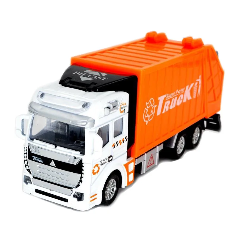 

BOHS 1:32 Alloy Sanitation Engineering Vehicle Simulation Garbage Truck Model Gift for Children Toys,Pullback,20.5CM