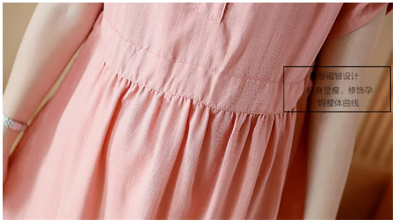 Для беременных женщин для грудного вскармливания летнее платье повседневное для хлопок короткий рукав лен платья костюмы Vestidos