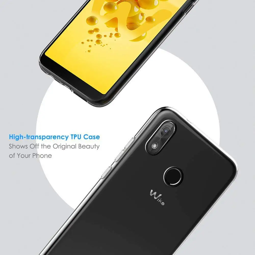 Прозрачный чехол для Wiko View2 Мягкий ТПУ силиконовый гелевый прозрачный Coque/чехол