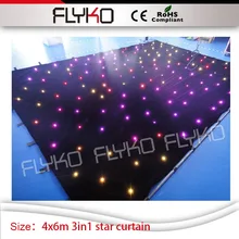 Свадебный dj шоу 4 м x 6 м SD контроллер модный дизайн полноцветный светодиодный звездный свет занавес