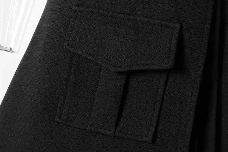 Сезон: весна-лето 2019 новые офисные Дамская мода одноцветное цвет плиссированные шить карман юбки для женщин Женские Элегантные мини ЮБК