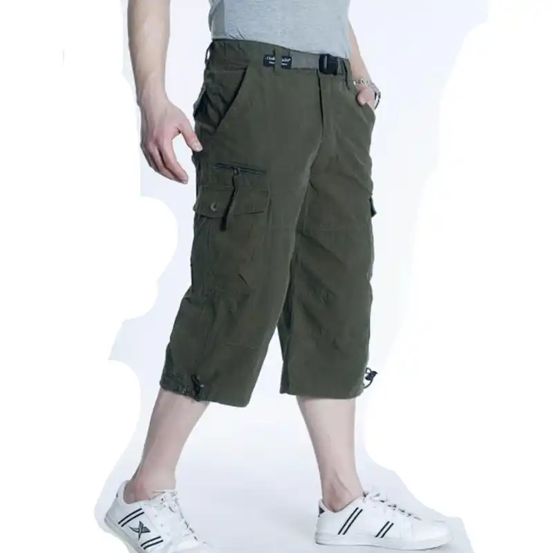 three quarter length cargo pants