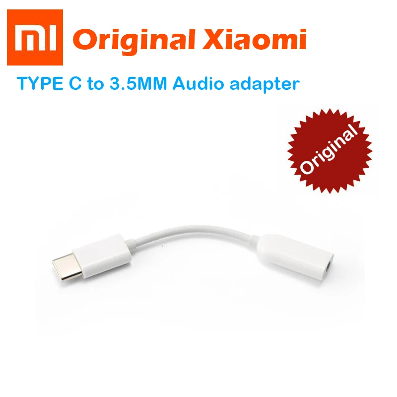 Original Xiaomi Type C 3.5 Earphone Adapter Usb C Male To 3.5mm Female