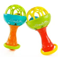 Buy 1pc Baby Rattles Toy Intelligence Grasping Gums Hand Bell Rattle Toddler Funny Educational Mobiles Teething Toys Birthday Gifts Free Shipping