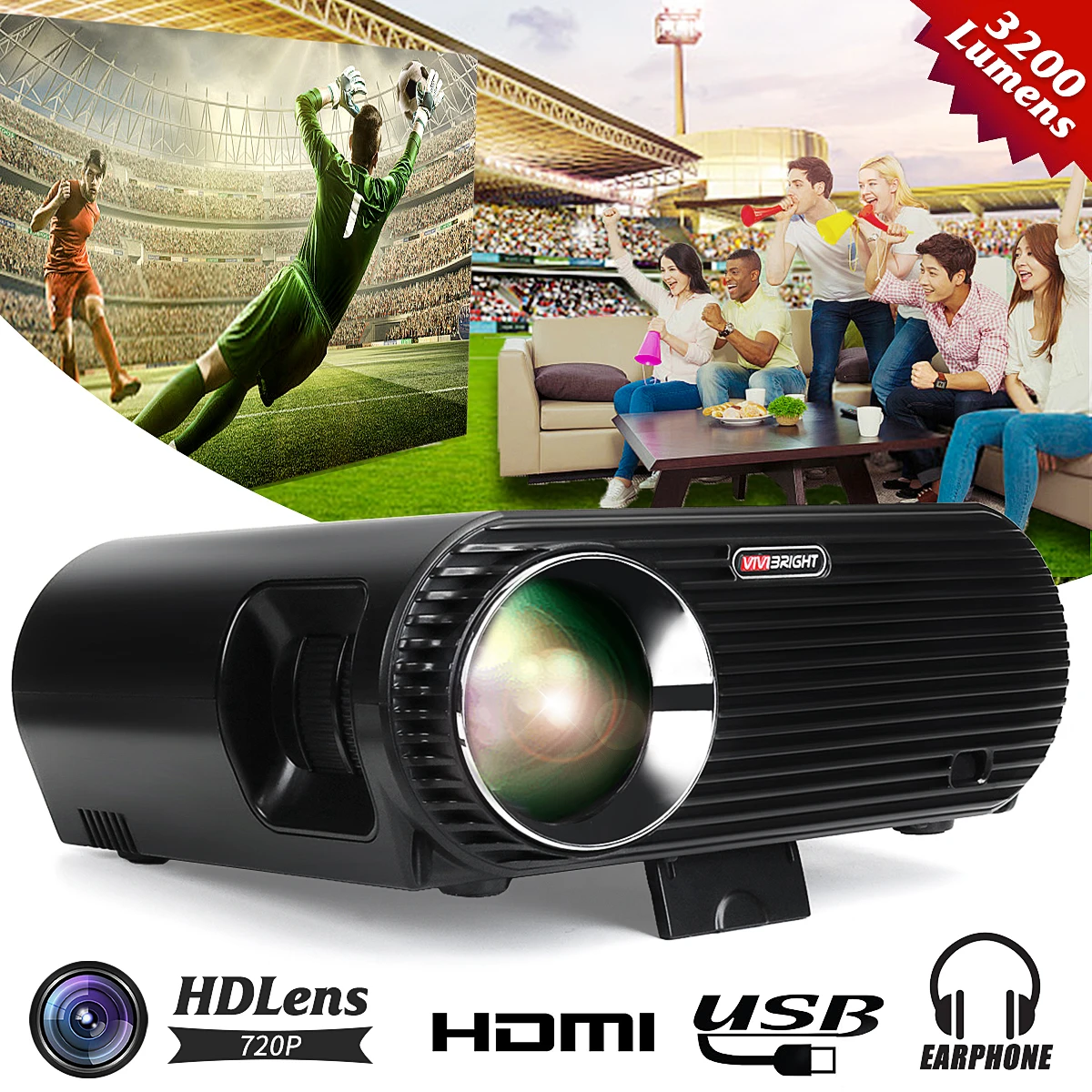 

Wifi Smart Video LED Projector Proyector For Home Theater Full HD 1080P Support 4K Online Video