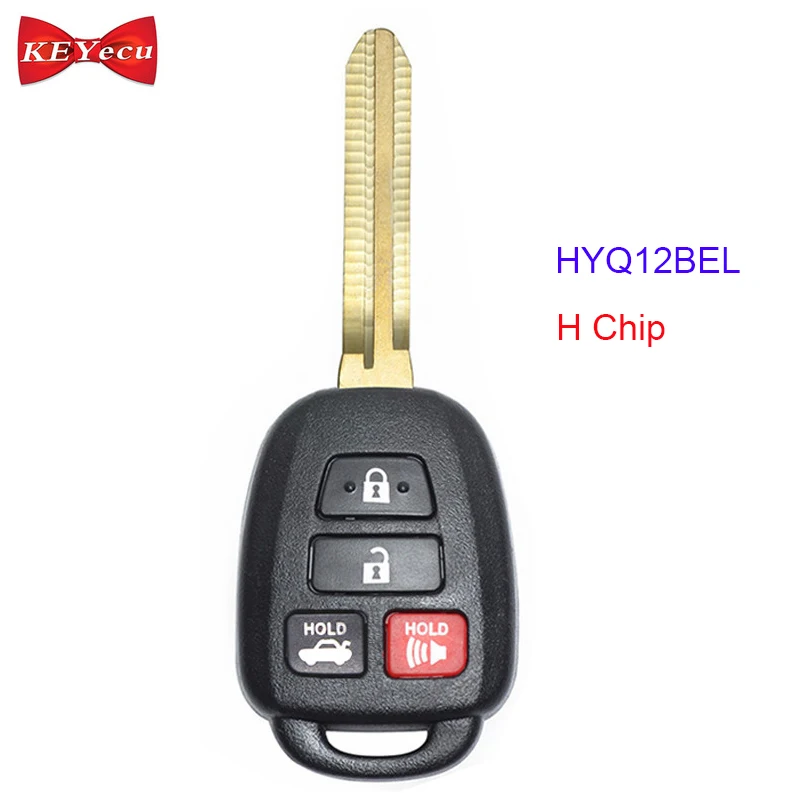 

KEYECU for Toyota Camry 2014 2015 2016 2017 Remote Car Key Fob H Chip FCC ID: HYQ12BEL, HYQ12BDM