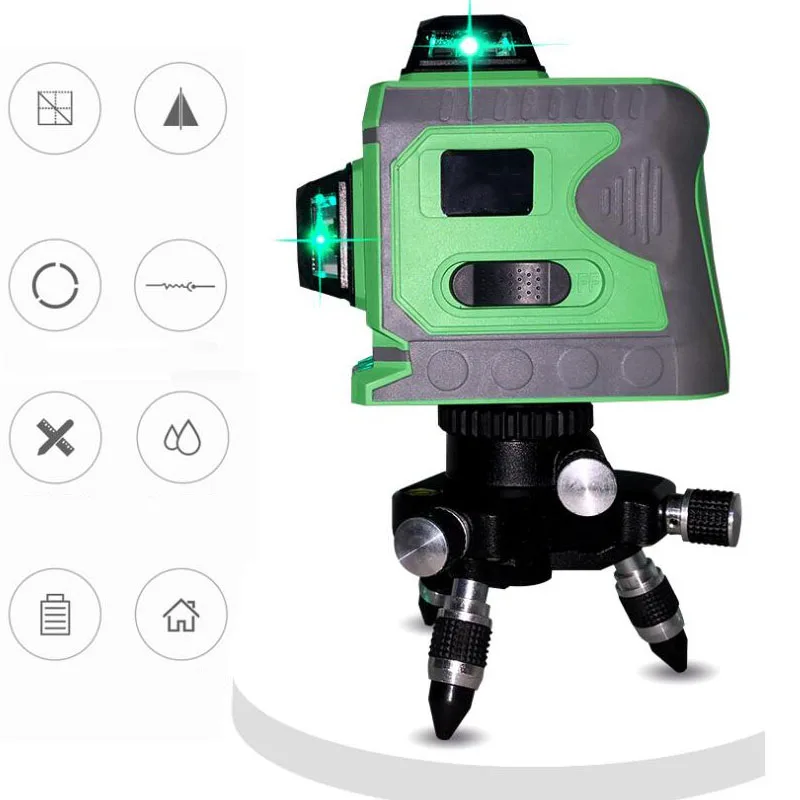 

12-Line 3D Blue Laser Level Laser Beam Line Self-Balancing 360 Horizontal Vertical Cross Laser Level Automatic Line