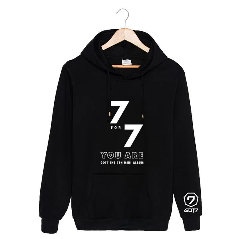 KPOP Корейская мода GOT7 новый альбом 7FOR7 You Are хлопок толстовки шляпа одежда пуловеры