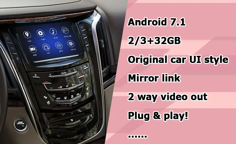 Android gps навигационная коробка для Cadillac Escalade и т. д. видео интерфейс mylink CUE intellilink система с беспроводной Carplay