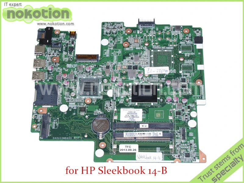 714618 501 715866 501 DA0U33MB6D0 REV D Laptop font b Motherboard b font For HP Sleekbook