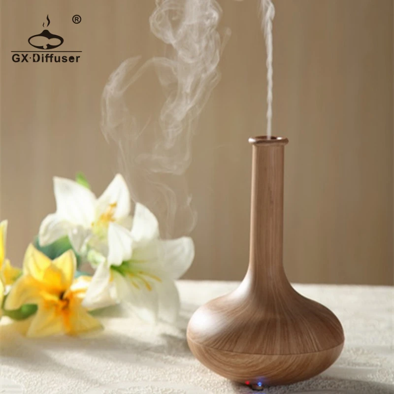 GX.Diffuser Light Wood 160ml Ultrasonic Mist Maker Air Humidifier Essential Oil Diffuser Aroma 