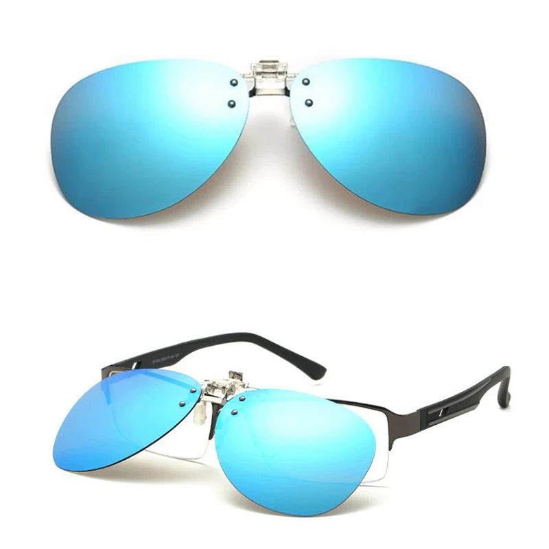 Men Women mirror clip Sun Glasses Polarized Clip on Sunglasses clip on