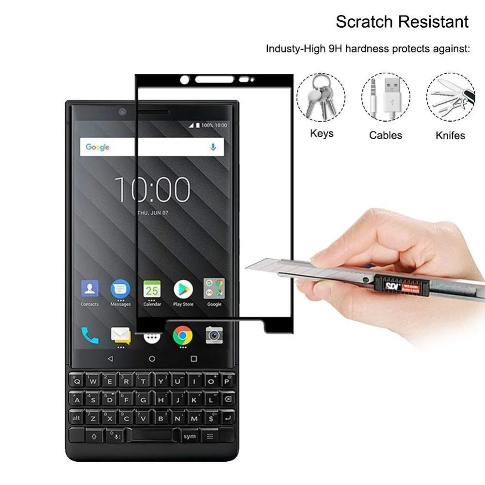 Для BlackBerry Key 2 Two Key2 4," Новинка твердость 9H 2.5D ультра-тонкий полный Чехол закаленное защитная стеклянная пленка для экрана Защита