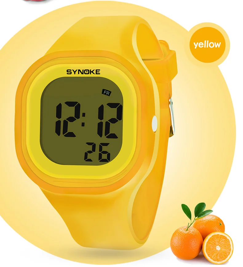 SYNOKE дети часы детский цифровой светодиодный Мода Спортивные часы Симпатичные мальчиков наручные часы для девушек Водонепроницаемый