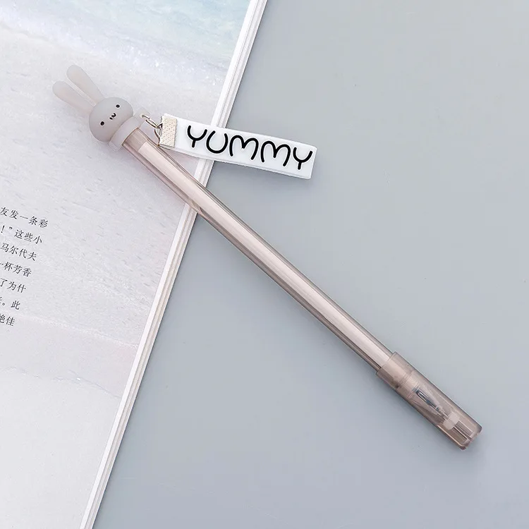 1 шт. милый мультяшный кролик стример гелевая ручка Студенческая ручка креативная ручка для письма офисные канцелярские принадлежности - Цвет: gary