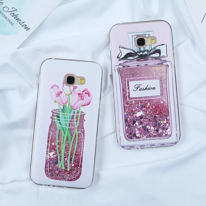 Case For Samsung Galaxy A3 A5 A7 2017 Liquid Quicksand Dynamic Glitter Star Cover For Galaxy J3 J5 J7 2016 2017 Soft TPU Case