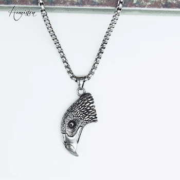 

Hemiston Titanium Seel Personality Exaggeration Eagle Pendant Pendants Necklaces Wholesale Vintage Punk Necklaces