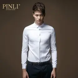 2019 Обычный Новый Blusas Pinli продукты в весной британской Для мужчин, Цвет микро воротник футболки с длинными рукавами Для мужчин тонкий C029