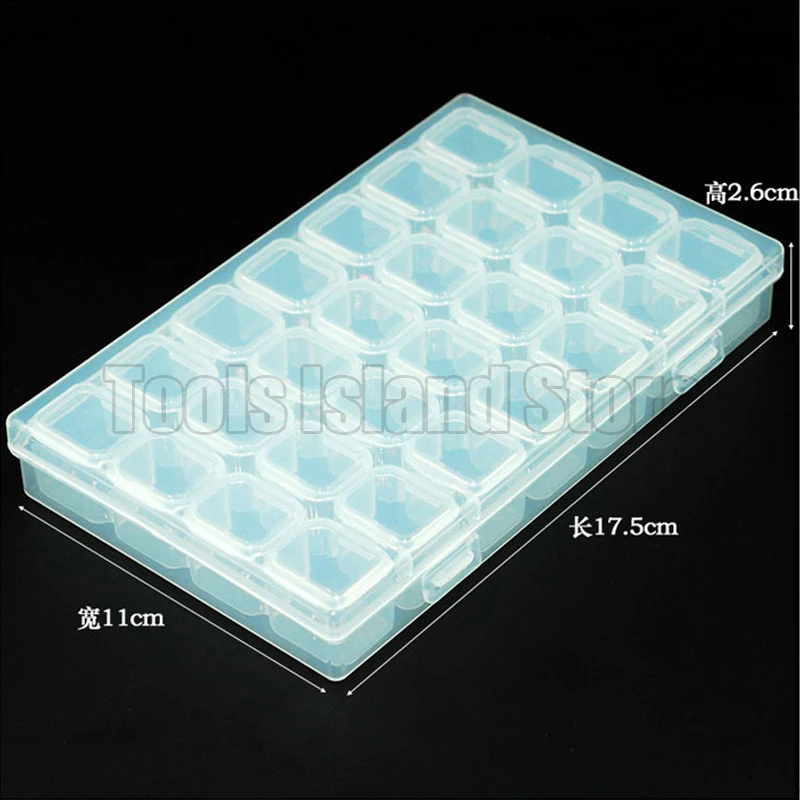 28 Lattice transparent smartphone repair parts storage box IC box Phone repair Tool box