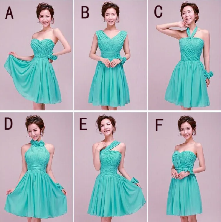 New Custom Color Size Mix Style Mini Short Bridesmaid Dresses