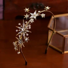 Европейский барокко Стразы Обруч со звездой Европейский ободок для волос диадема, аксессуар для волос