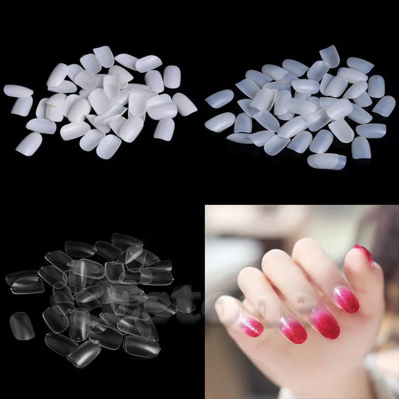 

1Pack/600Pcs Oval Stiletto Pointy Full False Nail Art Tip Almond Shape Acrylic Gel Claw