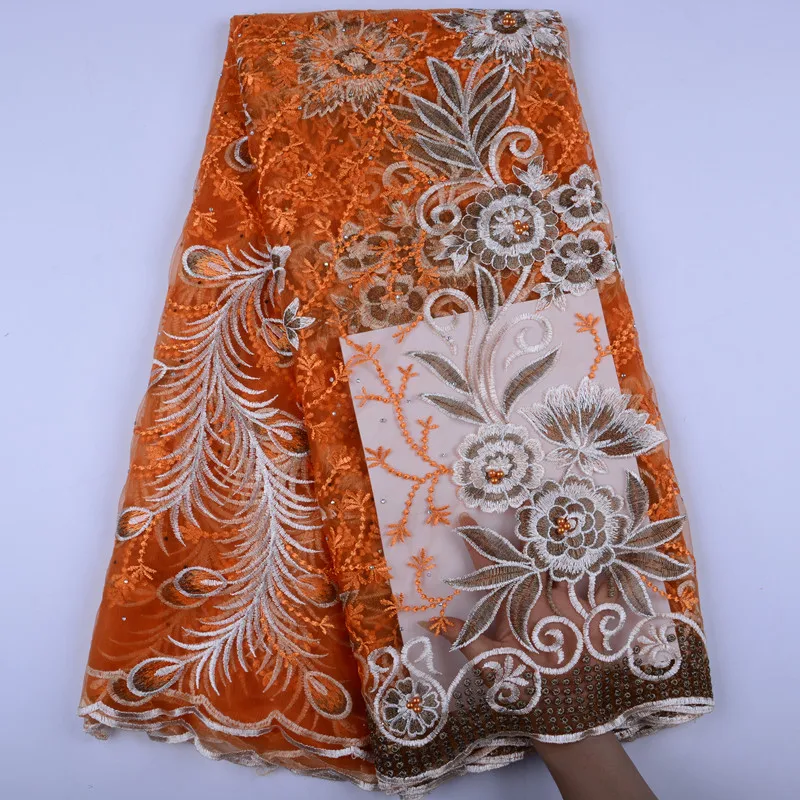 

New Arrival French Lace Fabric With Stones Latest Design African Lace Fabric 2019 Embroidery Guipure French Lace Fabrics 1405