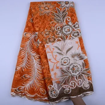 

New Arrival French Lace Fabric With Stones Latest Design African Lace Fabric 2019 Embroidery Guipure French Lace Fabrics 1405B