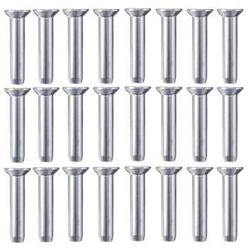 

SHGO HOT-24Pcs 316 Stainless Steel Hand-Crimp Swage For 1/8 Inch Cable Railing, Deck Railing, Hand Railing, Wood & Metal Post