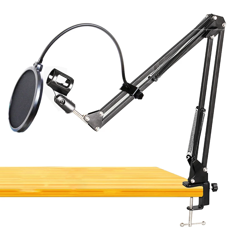 GEVO NB-35 Microphone Holder Suspension Arm Adjustable Stand Metal Boom Scissor Arm And Dual Layere