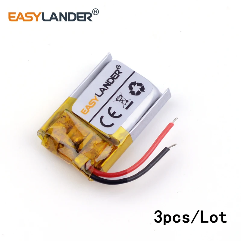 3 шт./лот 7 v литий-ионный полимерный аккумулятор 251214 30mAh с защитной платой для