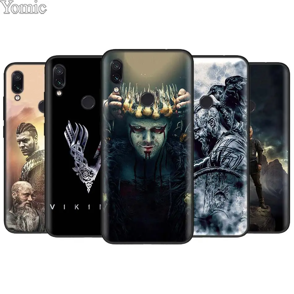 

Vikings Series for Xiaomi Redmi 7 6 5 Note 7 5 6 Pro 4X 5A 6A S2 GO Poco F1 TPU Black Soft Case Silicone Phone Case Cover