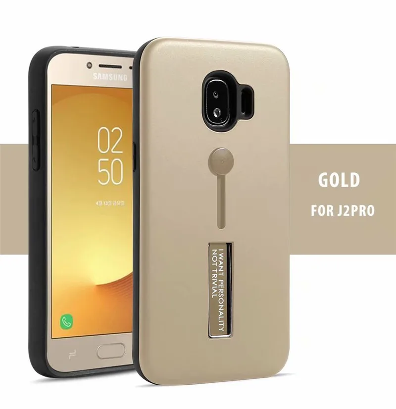 

For Samsung Galaxy J2 PRO 2018 Case Hybrid TPU Armor Silicone Rubber Hard Case With Ring Holder Shell For J4 J6 J8 Back Cover