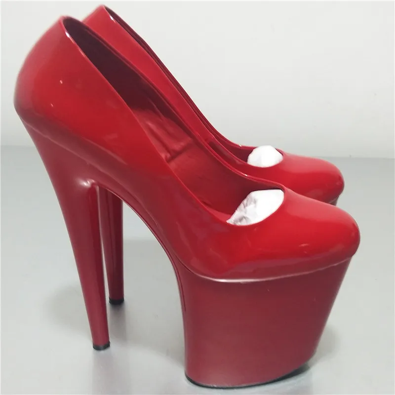 The new style women's shoes, 20cm high and red bride wedding shoes, high waterproof platform and sexy Dance Shoes